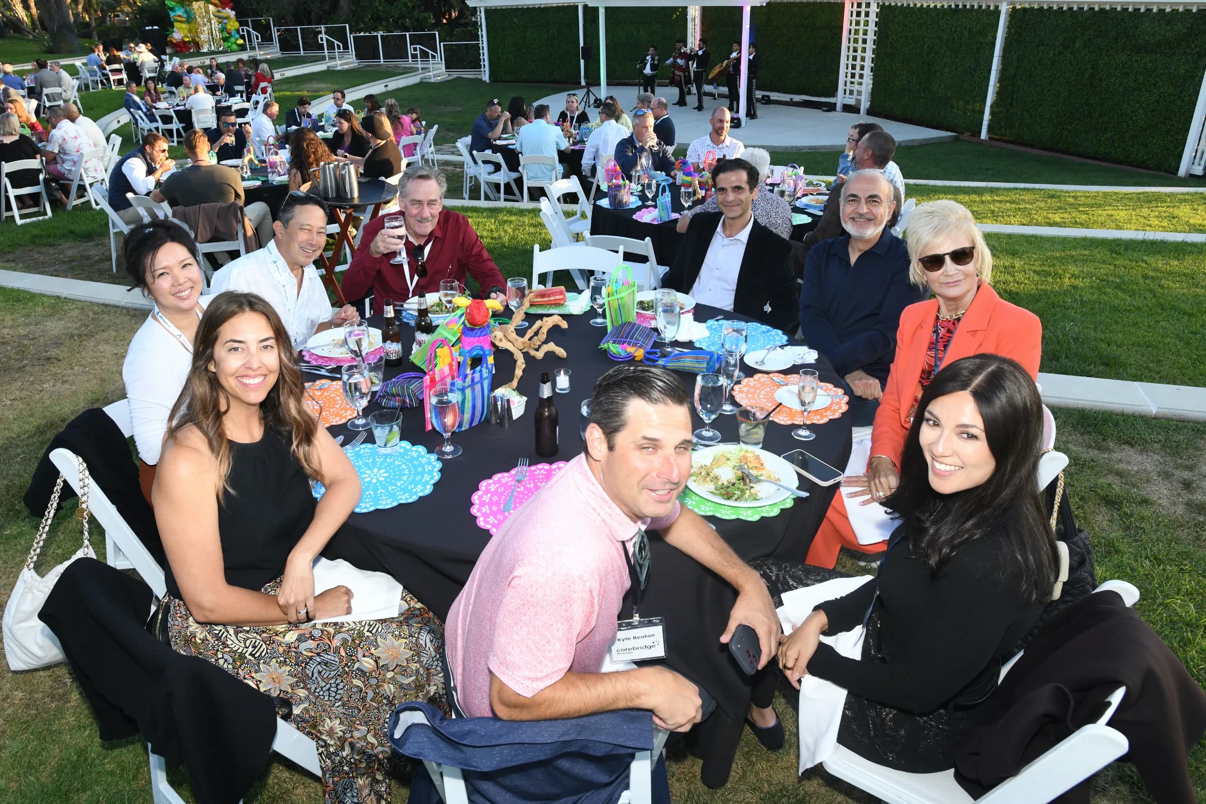 Guests connecting at Fiesta by the Bay