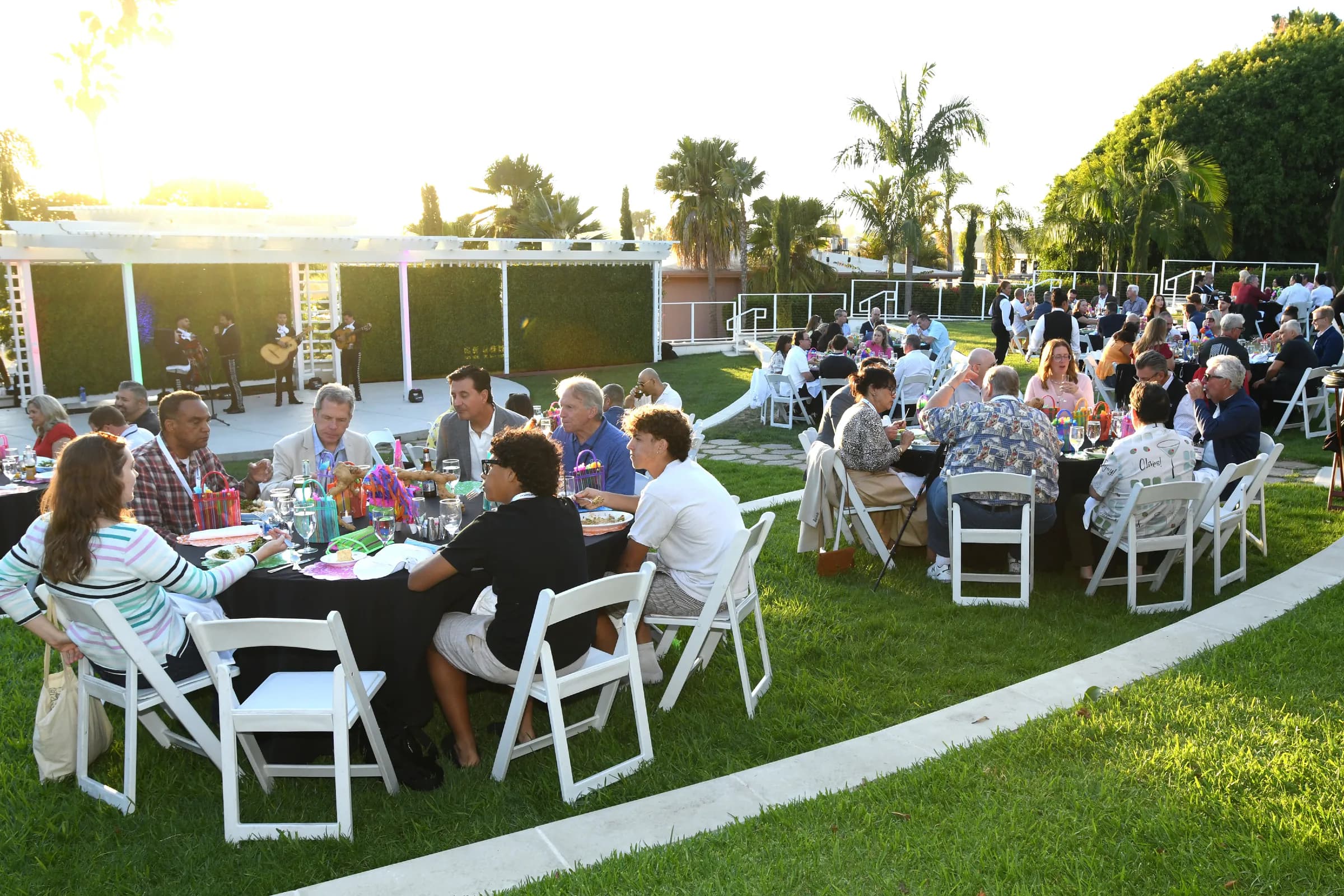 Guests connecting at Fiesta by the Bay